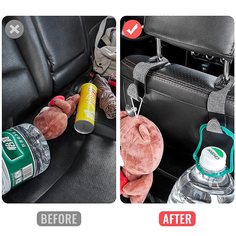 Nouă mașină de modă cârlig multifuncțional simplu, creativ, foraj complet, cârlig ascuns pentru scaunul mașinii, cârlig pentru spate, ornamente pentru femei