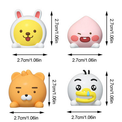 Kakao Friends Figurine de desene animate Jucărie Versiune Q Model Accesorii mașini Ornamente Consola centrală Cadou drăguț Ornament creativ de desene animate