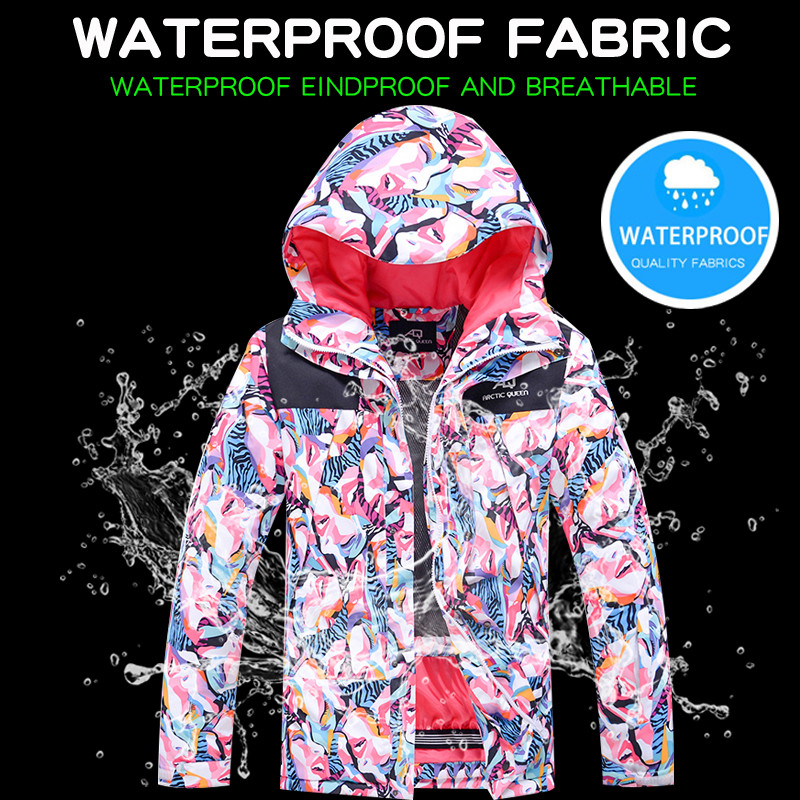 -30 de grade iarna caldă pentru femei seturi de costume de zăpadă îmbrăcăminte pentru snowboard, impermeabilă, rezistentă la vânt, jachetă de schi în aer liber și pantaloni cu bavete pentru femei