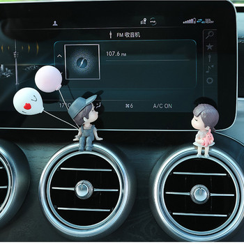 2022 Αξεσουάρ αυτοκινήτου Χαριτωμένα ζευγάρια κινουμένων σχεδίων Φιγούρες δράσης Φιγούρες με μπαλόνι Στολίδι Auto εσωτερικό ταμπλό για κορίτσια Δώρα Drop
