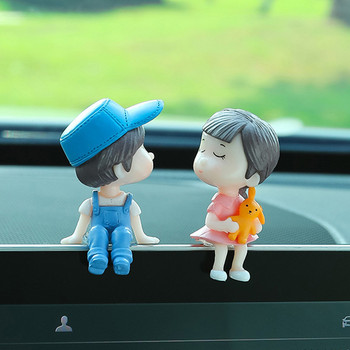2022 Αξεσουάρ αυτοκινήτου Χαριτωμένα ζευγάρια κινουμένων σχεδίων Φιγούρες δράσης Φιγούρες με μπαλόνι Στολίδι Auto εσωτερικό ταμπλό για κορίτσια Δώρα Drop