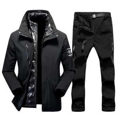 Téli vastag meleg síruha női szélálló vízálló kültéri 2 az 1-ben hókabát nadrág szett női snowboard tréningruhák márka