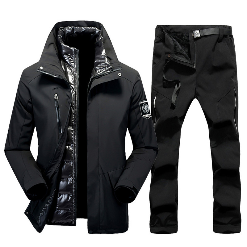 Téli vastag meleg síruha női szélálló vízálló kültéri 2 az 1-ben hókabát nadrág szett női snowboard tréningruhák márka