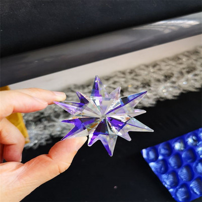 Fulgi de zăpadă din cristal transparent Ornamente de decorare pentru pandantiv pentru mașină. Prindetor de soare, fulgi de nea pentru agățat, accesorii pentru ornamente, cadouri de Crăciun