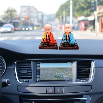 Solar Little Monk Creative Car Decorating Παιχνίδια κινέζικου στυλ Μικρός αρχάριος μοναχός που κουνάει το κεφάλι του Παιχνίδι Δημιουργικά παιδιά