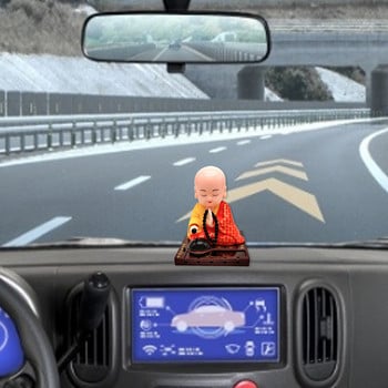 Solar Little Monk Creative Car Decorating Παιχνίδια κινέζικου στυλ Μικρός αρχάριος μοναχός που κουνάει το κεφάλι του Παιχνίδι Δημιουργικά παιδιά