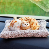 Mașină generală pisică de companie ornamente pentru păpuși pisică persană simulare de pluș pisică tigrată deodorant cu cărbune activat purificarea aerului fată doamnă