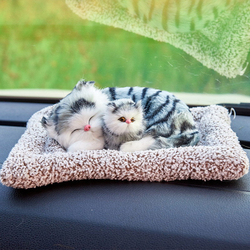 Mașină generală pisică de companie ornamente pentru păpuși pisică persană simulare de pluș pisică tigrată deodorant cu cărbune activat purificarea aerului fată doamnă