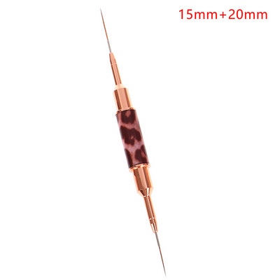 Pensule pentru arta unghiilor cu imprimeu leopard Perie cu cap dublu pentru arta unghiilor Perie cu dungi Desen Pictura Perii pentru design de unghii Detalii alungite