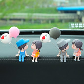 Pentru decorarea mașinii drăguțe din desene animate cupluri figurine figurine baloane ornamente interior auto accesorii tablou de bord cadouri fete