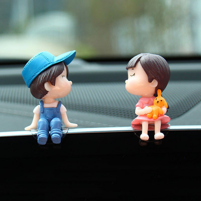 Pentru decorarea mașinii drăguțe din desene animate cupluri figurine figurine baloane ornamente interior auto accesorii tablou de bord cadouri fete