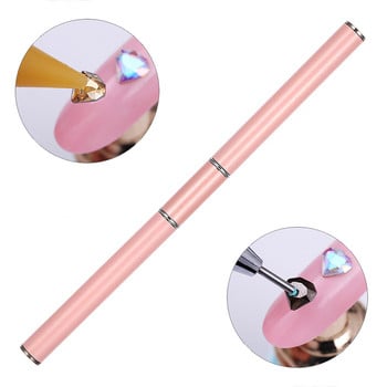 1PC Направи си сам Nail Art Rhinestones Gems Picking Tool Dual-Ended Wax Pencil Pen Picker Инструмент за декорация на дрехи Инструмент за пробиване с диамантена точка