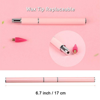 1PC Направи си сам Nail Art Rhinestones Gems Picking Tool Dual-Ended Wax Pencil Pen Picker Инструмент за декорация на дрехи Инструмент за пробиване с диамантена точка