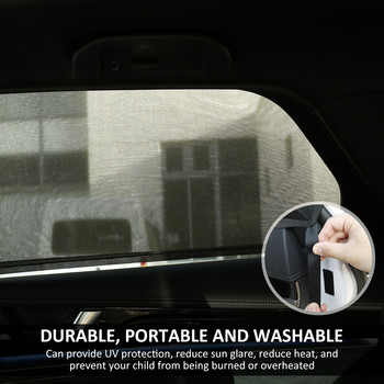 2бр. Сенник за преден/заден прозорец на автомобилен прозорец Сенник за екран на автомобилно завеса Блокатор на слънчевите лъчи Миещи се аксесоари за интериора на автомобила