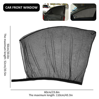 2db autóablak napellenző első / hátsó ablak árnyékoló autó függöny napfény blokkoló mosható autóbelső kiegészítők