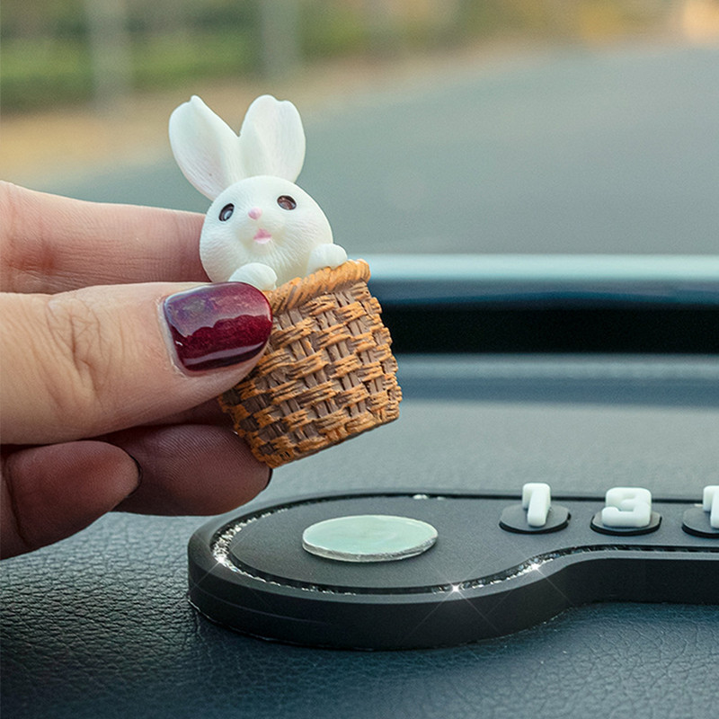 Număr de telefon în mașină Semn de oprire temporară Iepuraș de desene animate multifuncționale Carte de parcare temporară Decorare promptă a plăcuței de înmatriculare