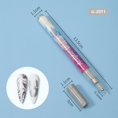 Căptușeli profesionale pentru arta unghiilor, perii cu dungi, instrument roz, mâner din metal, desen pentru detaliu, pictură, amestecare, perie pentru unghii.