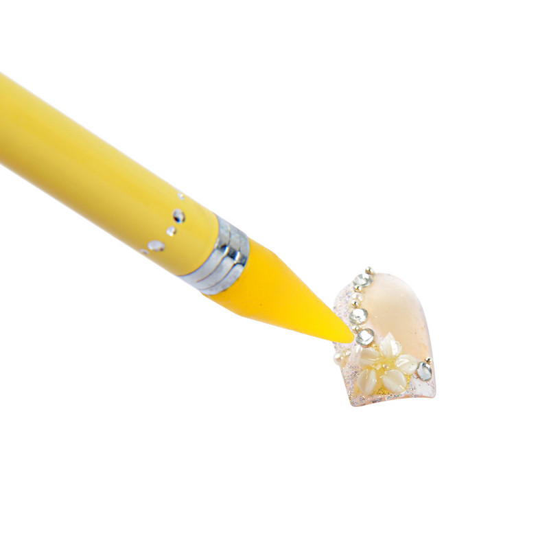 ANGNYA 1 buc NOI Bijuterii pentru unghii Creioane creioane pentru unghii Stick Sticky Foring Sticky Stick Pastă pentru unghii Stick Creion Hole Point Forage Tools