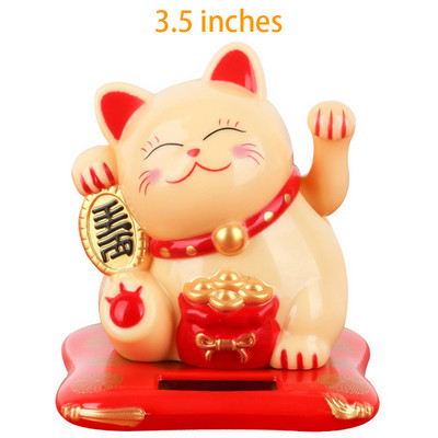 Maneki Neko na solarni pogon Mačka koja maše rukom i mami sreću Sretna mačka za kućni ured i uređenje automobila