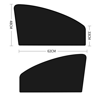 4vnt Magnetinio automobilio šoninio lango skėčio dangtelis nuo saulės Vasarinė apsauginė lango uždanga priekiniams galiniams juodiems auto priedams