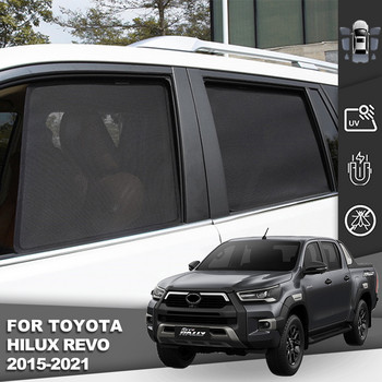 За Toyota HILUX VIII Pickup Revo 2015-2021 Магнитен сенник за кола Рамка на предното стъкло Сенник на задния страничен прозорец