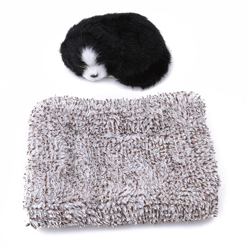 Câine drăguț adormit pentru bordul mașinii și decorațiuni interioare cu cărbune activat Simulare minunată de animale labrador/husky cadou de pluș