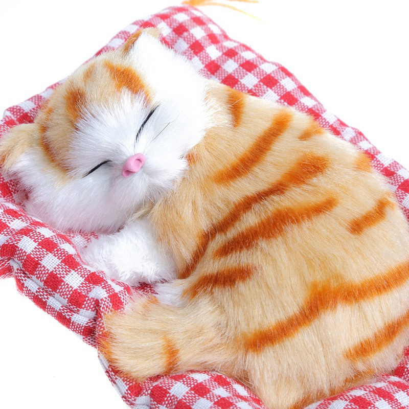 Câine drăguț adormit pentru bordul mașinii și decorațiuni interioare cu cărbune activat Simulare minunată de animale labrador/husky cadou de pluș