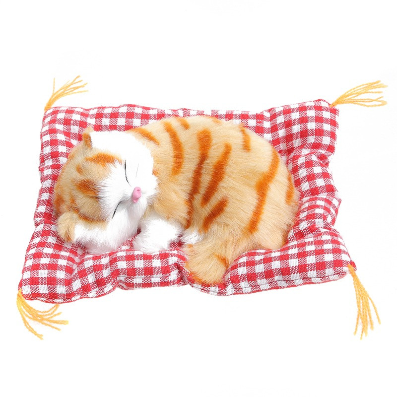 Câine drăguț adormit pentru bordul mașinii și decorațiuni interioare cu cărbune activat Simulare minunată de animale labrador/husky cadou de pluș