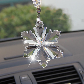Διαφανή κρυστάλλινα νιφάδες χιονιού Κρεμαστό στολίδι αυτοκινήτου Sun Catcher Κρεμαστή νιφάδα χιονιού αξεσουάρ Χριστουγεννιάτικα δώρα