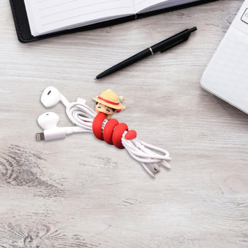 Înfășurator pentru cablu de date Suport pentru linie Venom și Luffy Înfășurator pentru cablu USB Suport pentru linie de date pentru mașină, motocicletă, mașină, decorare jucărie