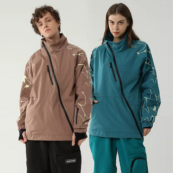 2022 Θερμαινόμενο στο βουνό Γυναικείο παλτό χιονιού Ανδρικά μπουφάν σνόουμπορντ για χειμερινά αθλήματα σκι Γυναικεία κουκούλα, αντιανεμικά ζεστά ανδρικά ρούχα