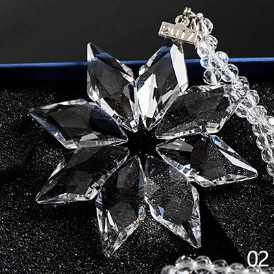 Skaidrios krištolinės snaigės Automobilių pakabukų dekoravimo papuošalai Saulės gaudyklės snaigės kabantys apdailos priedai Kalėdinės dovanos