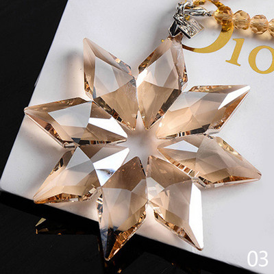 Skaidrios krištolinės snaigės Automobilių pakabukų dekoravimo papuošalai Saulės gaudyklės snaigės kabantys apdailos priedai Kalėdinės dovanos