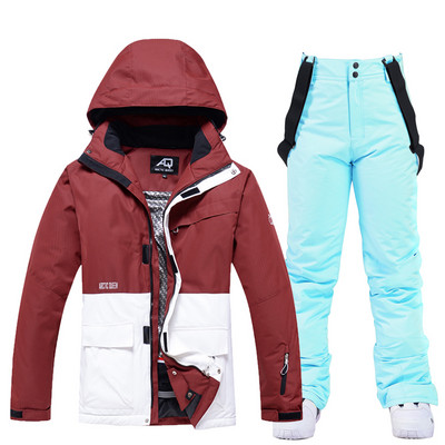 Novo skijaško odijelo Žene Muškarci Skijaški parovi Odijelo za daskanje na snijegu Zimsko toplo odijelo za snijeg Vodootporna skijaška jakna i hlače otporne na vjetar