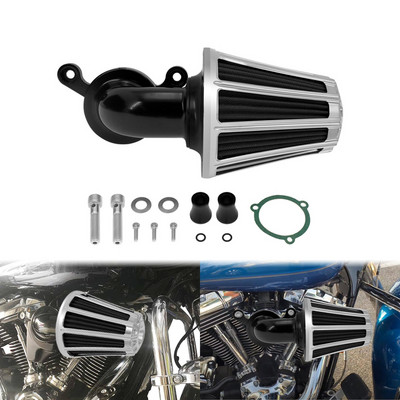 Filtru de admisie pentru filtre de aer din aluminiu pentru motocicletă pentru Harley Touring Electra Street Glide Heritage Softail Breakout Dyna Low Rider