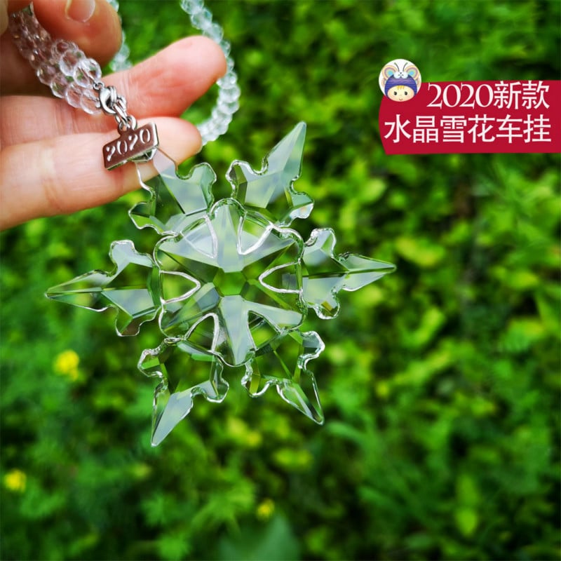 2022 m. Crystal Snowflake Automobilio pakabinami automobilio papuošalai Automobilių pakabukų priedai Aukščiausios kokybės automobilio galinio vaizdo veidrodžio papuošalai