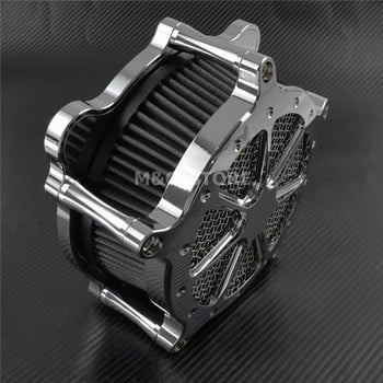 Motorcycle All Chrome Air Cleaner Σύστημα φίλτρου αέρα για Harley XL Sportster 04-19 Touring Road Glide 08-16 Dyna Softail Fat Boy