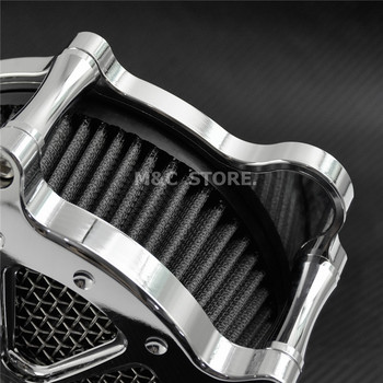 Motorcycle All Chrome Air Cleaner Σύστημα φίλτρου αέρα για Harley XL Sportster 04-19 Touring Road Glide 08-16 Dyna Softail Fat Boy
