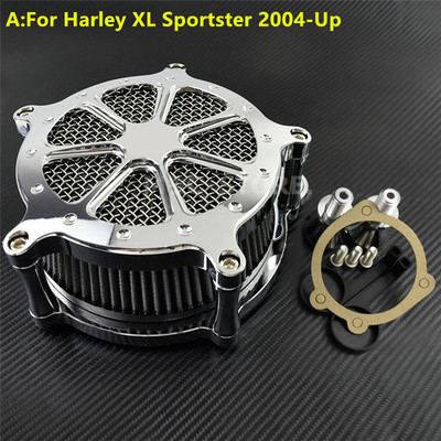 Motorkerékpár All Chrome légtisztító légszűrő rendszer Harley XL Sportster 04-19 Touring Road Glide 08-16 Dyna Softail Fat Boy géphez