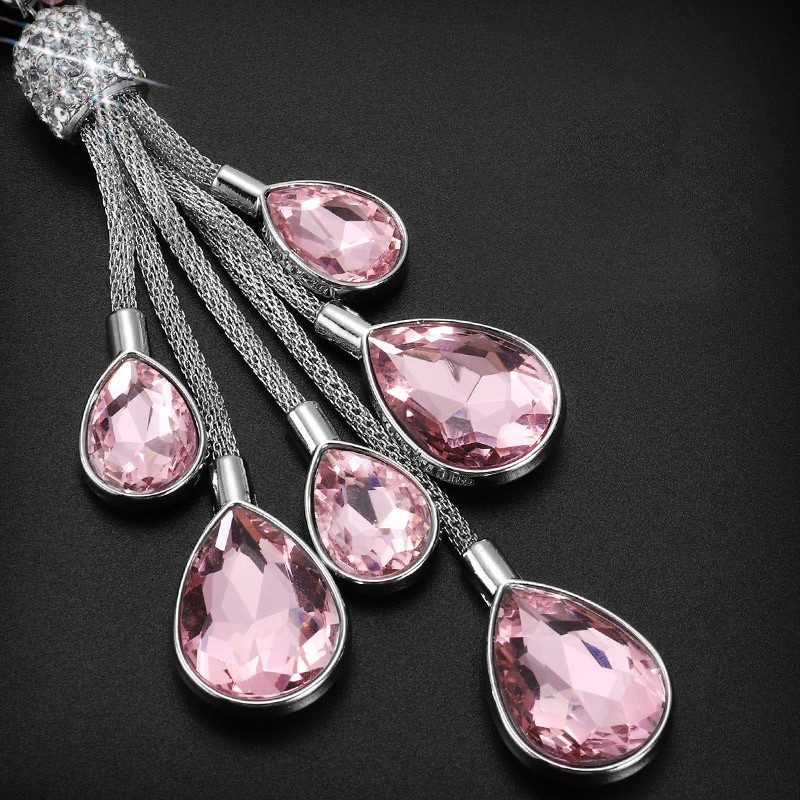 Bling Bling Girl Accesorii pentru mașină Stare norocoasă Lebădă Ornamente de agățat Oglinda retrovizoare Decorare cu stras de lux Femei