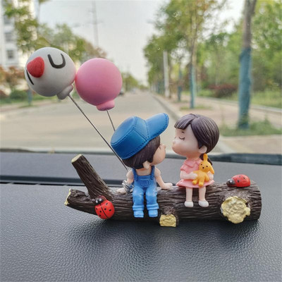 Accesorii mașini Cupluri de desene animate Figurine Figurine Baloane Ornament Tablou de bord interior auto pentru fete Cadouri Picătură