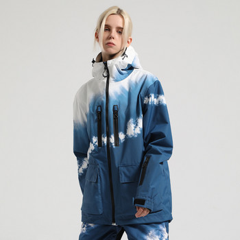 Χειμερινό κοστούμι Γυναικείο μπουφάν σκι Σαλιάρα παντελόνι Ανδρικά ρούχα Snowboard Παντελόνι Αντιανεμικό Αδιάβροχο Σούπερ Ζεστό Αθλητικό Εξωτερικό Ζευγάρι