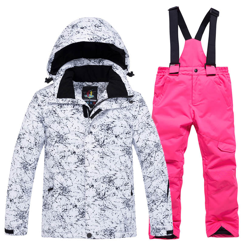 Tringa Costum De Schi pentru Copii Copii Rezistent la vânt Impermeabil Căldur Fete și Băieți Set de zăpadă Pantaloni Iarna Schi și Snowboard Jachetă Copii