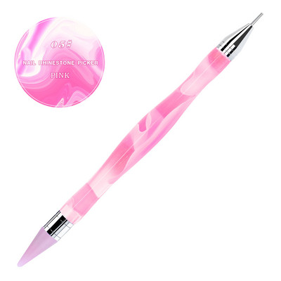 1PC Dual Heads Acrilic Metal Dotting Wax Pen mâner de tărtăcuță Nail Dotting Pen Nail Art DIY Professional Nail Point Drill Tools