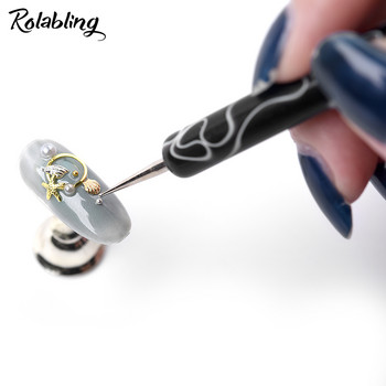 5 τμχ/σετ 2 way Nail Art Dotting Pen Marbleizing Painting Drawing Pen Brush Nail Art Σετ βούρτσας νυχιών UV Gel Σετ εργαλείων Nail Dotting