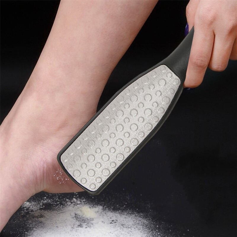 Instrument negru pentru frecarea picioarelor din oțel inoxidabil cu două fețe