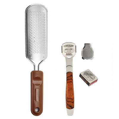 Pedikura Turpija za stopala Odstranjivač žuljeva Brijač za kožu stopala od nehrđajućeg čelika Rezač zanoktica Rašpica za njegu