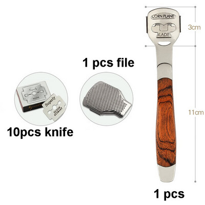 Pedikura Turpija za stopala Odstranjivač žuljeva Brijač za kožu stopala od nehrđajućeg čelika Rezač zanoktica Rašpica za njegu