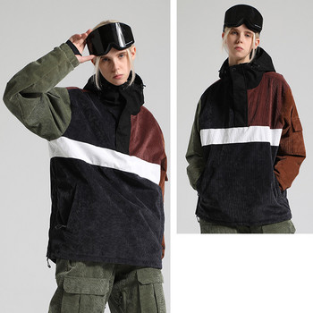Νέες μπλούζες μπουφάν για σκι Κοτλέ Αθλητικά για εξωτερικούς χώρους κοστούμι Snowboard Ανδρικά Γυναικεία Ζεστή κουκούλα Χειμερινά ρούχα Αδιάβροχο παλτό