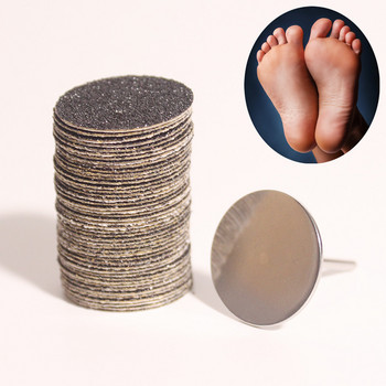 Сменяема шлифовъчна хартия 25 мм Метален дисков вал Свредла за нокти за педикюр Средство за премахване на мъртва кожа от калус на краката Инструменти за грижа за краката